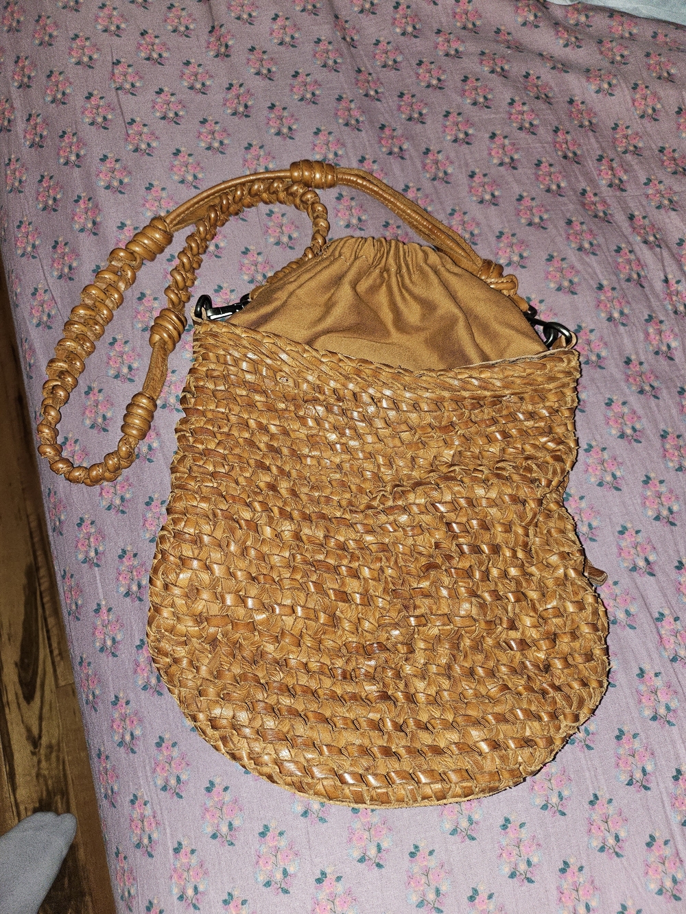 Latico Woven Bucket Shoulder Bag in Brown - Picture 6 of 8
